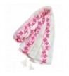 GERINLY Embroidery Womens Scarf Lightweight Summer Shawl Wrap - White - CY180CIZUYN