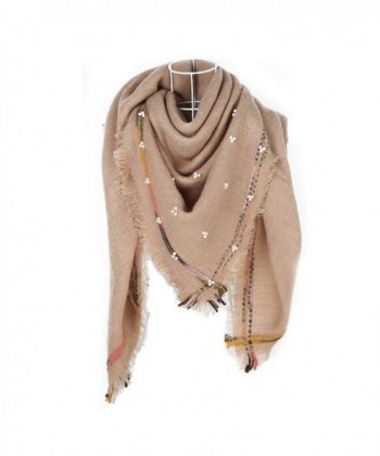 Women's Stylish Warm Blanket Scarf Gorgeous Wrap Shawl - Camel - C3187DLK506