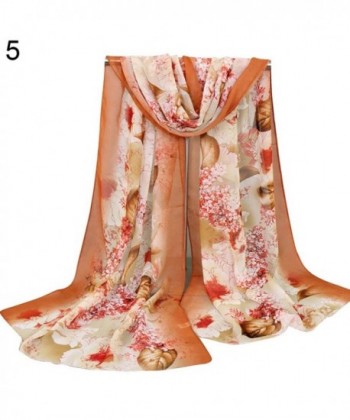 dds5391 Fashion Lady Women Floral Print Sheer Chiffon Soft Long Scarf Scarves Sheer Wrap Shawl Gift - 5 - CS1892KCWYA