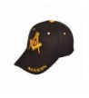 SNAPKING Black and Gold Mason Hat Masonic Lodge Ball Baseball Cap by Snapking - C3186ORHUUR