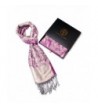 Alice Blake Premium Metallic Floral/Paisley Pashmina Scarf Shawl Wrap w/Gift Box - Purple - CT12OCKLFAJ