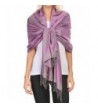 Sakkas Afreda Floral Paisley Scalloped Border Pashmina/ Shawl/ Wrap/ Stole - Lavendar Grey - CG12FAFLSLF