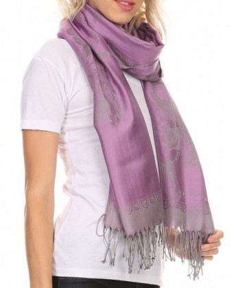 Sakkas CLDHS152 Scalloped Pashmina Lavendar in Wraps & Pashminas