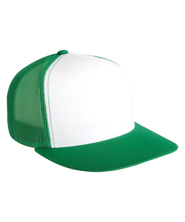 Yupoong 6006W Unisex Adult Classic Two Tone Trucker Cap - White/Kelly - C411KLRNA73