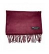 Ultra Soft Luxurious Cashmere Winter Scarf Made in Scotland Men Women Solid Plaid - Wine - CC1896RZ7N4