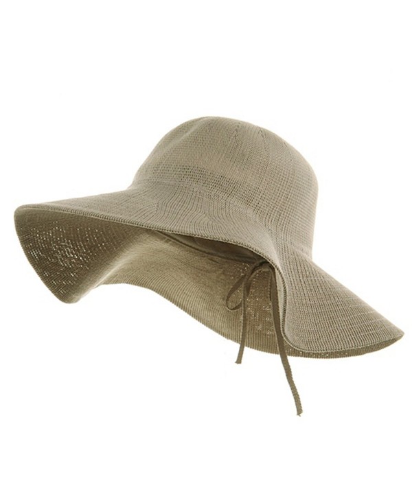 Knitted ML Wide Brim Hat - Khaki - CL114F2WW4N