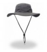 Outdoor Sun Protection Hat Wide Brim Bucket Hats UV Protection Boonie Hat 56-62cm - Dark Grey - C3182INWC50