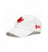 Canada Dad Hat Canadian Maple Leaf Cap Flag Embroidered Unisex Adult - White - C61836H9Q5M