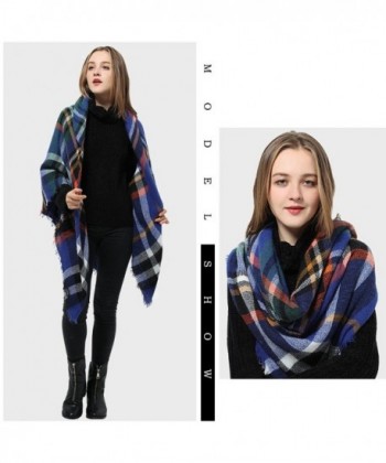 Blanket Womens Scarves Checked Winter in Cold Weather Scarves & Wraps