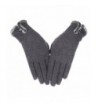 Womens Touch Screen Phone Fleece Windproof Winter Warm Wear Cold Weather Gloves - D-grey - CF1807CXG6L