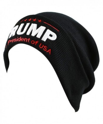 The Hat Depot Exclusive 3D Trump Skull Knit Beanie Cap 45th President Inauguration - Black - CD12NAA6G0N