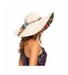 Zeagoo Women's Floral UPF 50+ Foldable Reversible Wide Brim Cap Floppy Travel Beach Sun Visor Hat - Beige - CD182GQAWLY