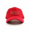 Make Hip Hop Great Again Custom Unstructured Dad Hat - Red - CQ12O0W827B