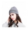 JOOWEN Women's Wool Knit Fold Over Beanie Embellished with Rhinestones Winter Hat - Grey - C9187GOEH3D