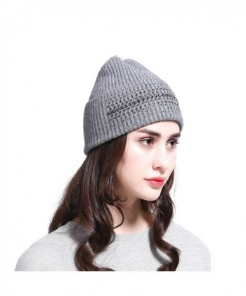 JOOWEN Womens Beanie Embellished Rhinestones