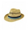 San Diego Hat Company Men's Ombre Band Seagrass Fedora Hat - Natural - CM12MZDK4XY