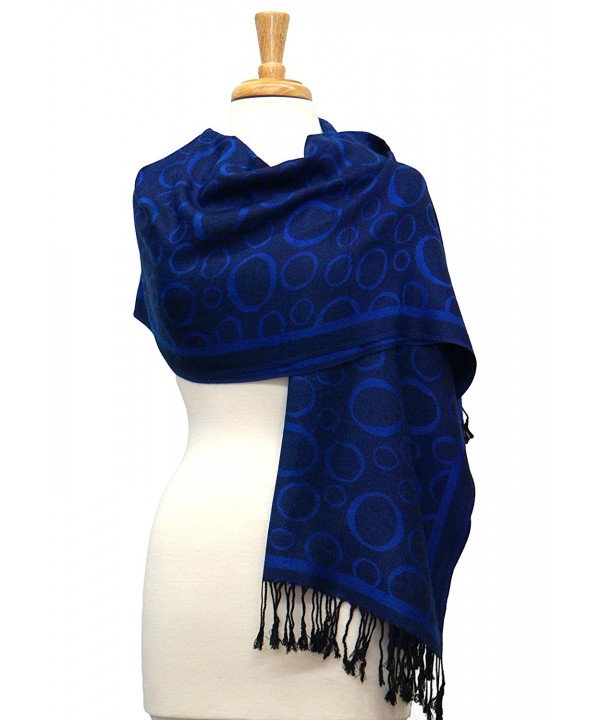 Fashmina Circle Pashmina Shawl Scarf - Royal Blue - CJ1863ASWMO