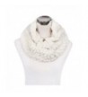 Soft Small Faux Fur Diamond Solid Color Warm Infinity Circle Scarf -Diff Colors - Cream - CK127X9OTMH