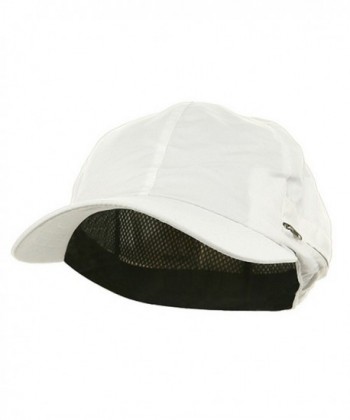 Zippered Flap Caps - White - CZ111C6IIJX
