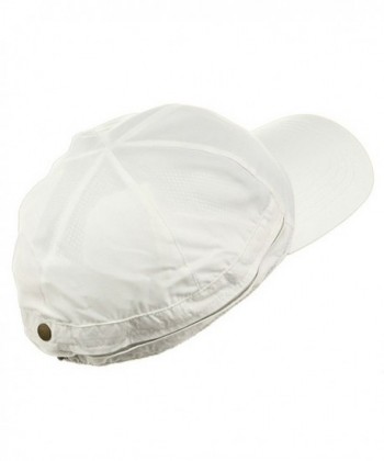 MG Zippered Flap Caps White OSFM in Men's Sun Hats