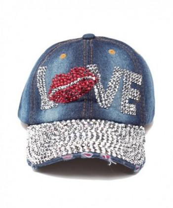 Raylans Fashion Studded Rhinestone Baseball