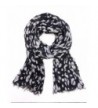 Louis Style Leopard Animal Print Scarf - Black - CU110ZEQXVD