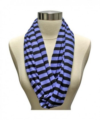 Black Striped Circle Infinity Scarf