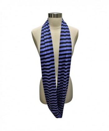 Black Striped Circle Infinity Scarf in Fashion Scarves