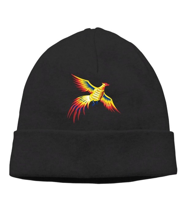 Moonmoon Unisex Pheasant Bird Fowl Flying Retro Classic Fashion Daily Beanie Hat Skull Cap - Black - CH188SY6348