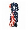 Dabung Women's Patriotic American Flag Scarf - Stars & Stripes - CZ11CABYRS9