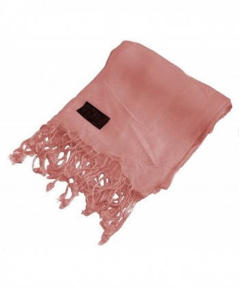 Kuldip Unisex Pashmina Scarf Shawl Wrap Throw Just Pink - C31130YCLON