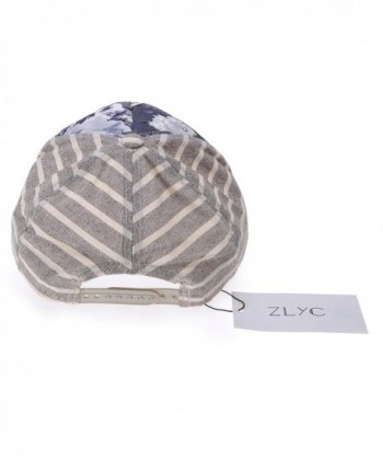 ZLYC Quality Striped Baseball Adjustable in Women's Baseball Caps