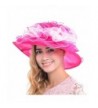 Fanny SDR Wimdream Elegant Kentucky Church Wedding Derby Hat Tea Party Floral Dress Hat Sm-09 - Hot Pink - C9129F424OX