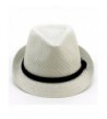 LUNADA BAY Paper Lightweight Straw Fedora Hat - Light Grey - CX11OI891PR