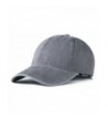 Edoneery Men Women 100% Cotton Adjustable Washed Twill Low Profile Plain Baseball Cap Hat - Denim Grey - CL185U0XGW9