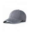 Edoneery Men Women 100% Cotton Adjustable Washed Twill Low Profile Plain Baseball Cap Hat - Denim Grey - CL185U0XGW9