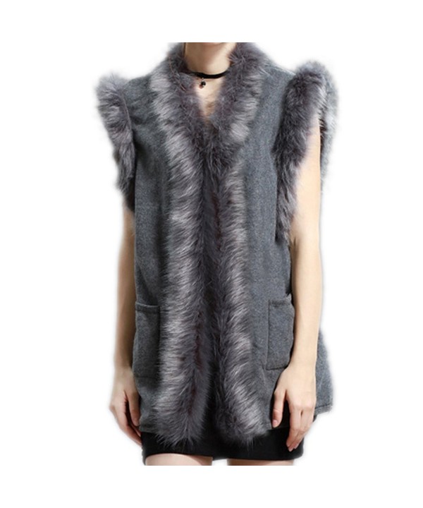 Wool Vest Jacket Women HOMEYEAH - Gray - CN186RZ4TWR