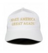 Make America Great Again Donald Trump METALLIC GOLD Embroidered Cap - White - C512O8EXIHI