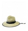 San Diego Hat Co. Men's Olive Band Raffia Sun Hat - Natural / Black - CD11GTB4Y7L
