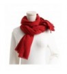 Cashmere Feel Cotton Blend Scarf / Shawl / Wrap Super Soft Large Scarves And Shawls - Red - C01853GGHDZ