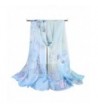 Tuscom Women Chiffon Animal Bird printed Scarves Wrap Shawl（160&times50CM） - Light Blue - CM12O642DOC