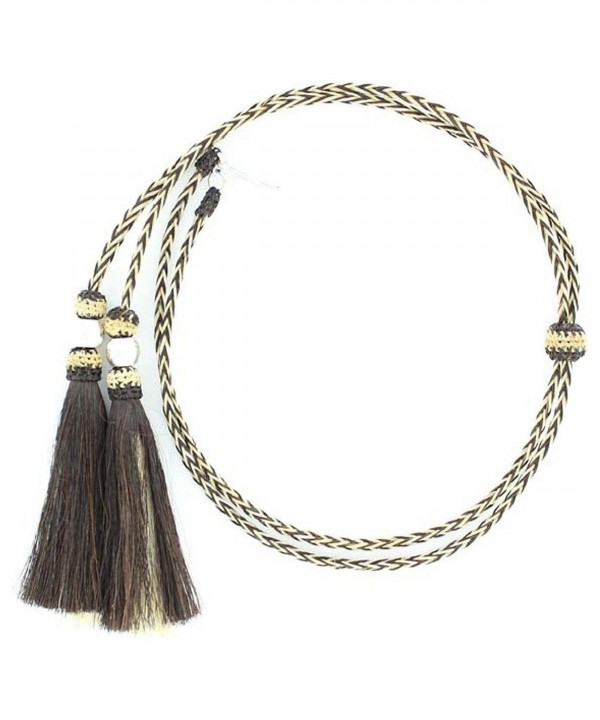 M & F Western Men's And Blonde Braided Horsehair Tassels Stampede String - 0295648 - Natural - CA11KLQXWNH