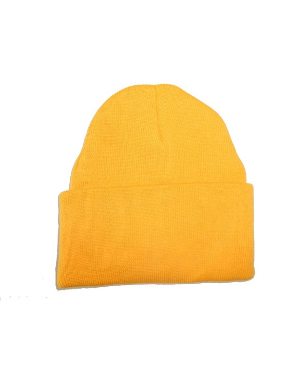 Yellow-Gold Long Beanie / Knit Ski Hat / Warm In Winter! - CI110ZA7ZXL