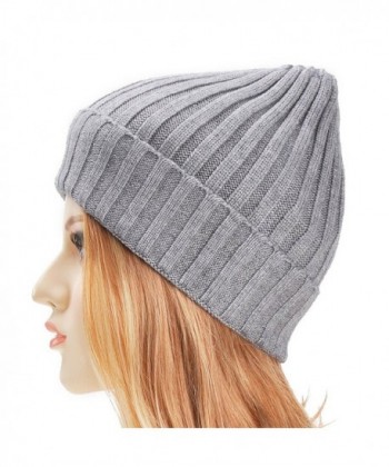 Unisex Winter Ribbed Beanie Comfort in Men's Skullies & Beanies