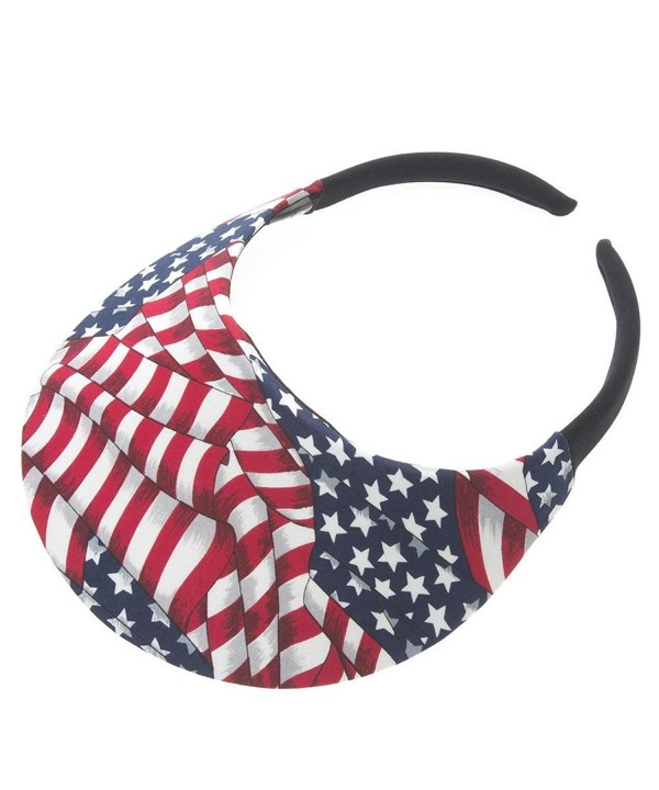 No Headache American Flag Visor - C112E3BE6M1