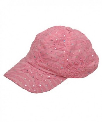 SS Sophia Glitter Caps Pink OSFM in Women's Baseball Caps