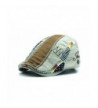 PitbullSyndicate Multicolor Unisex One Size Plaid Patchwork Cotton Flat Cap Hat (brown patch) - CL17YW9S6WH