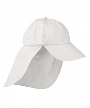 Adams Sun Protection 6-Panel Low-Profile Cap with Elongated Bill and Neck Cape - White - C011904GPW1