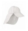 Adams Sun Protection 6-Panel Low-Profile Cap with Elongated Bill and Neck Cape - White - C011904GPW1