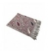 Paisley Floral Pashmina Maroon Silver in Fashion Scarves